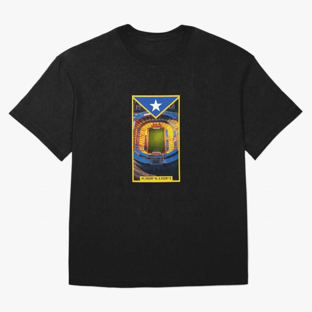 Barcelona Stadium Coordinates Graphic Essential T-Shirt Feel the Heartbeat of FIFA World Cup 2026 Group Stage for Fans of Neymar and Spain and Netherlands, Bringing Stadium Chants, National Pride, Trophy Dreams and Unforgettable Football Memories;