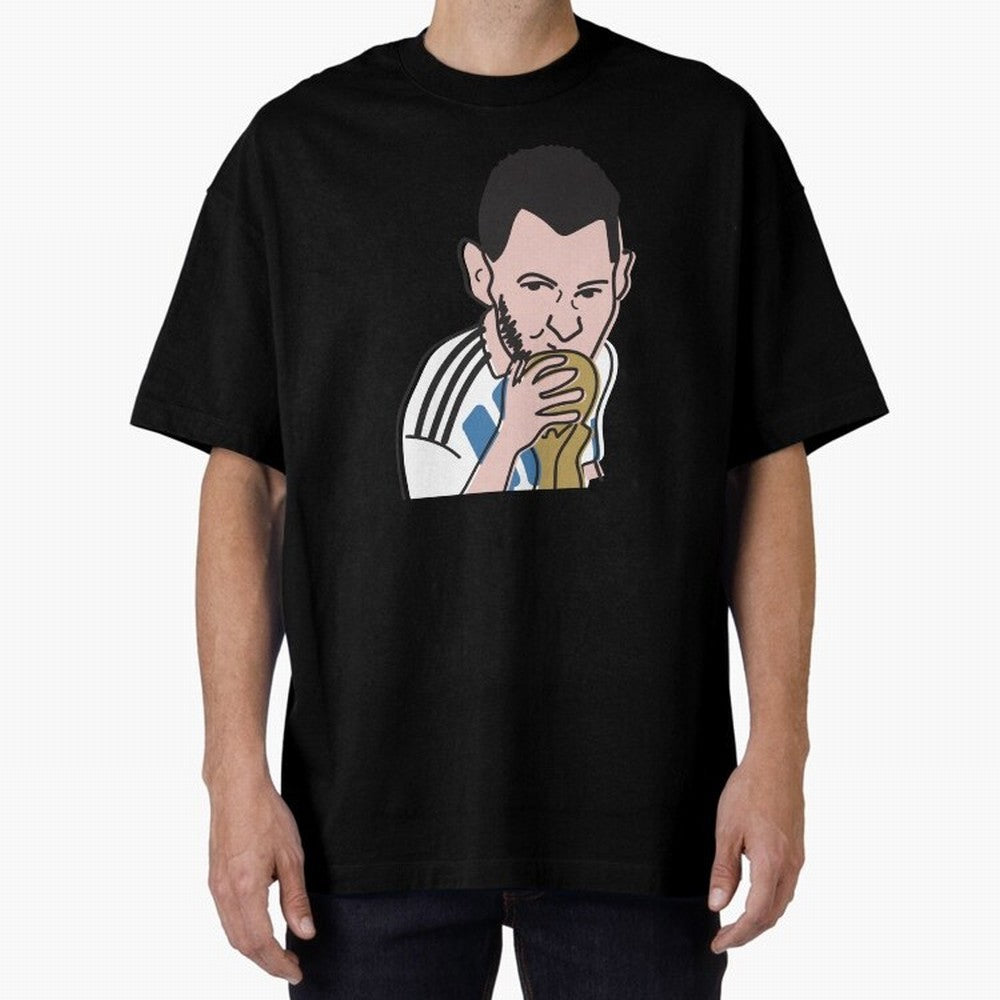 Lionel Messi in Weirdtual Reality Oversized T-Shirt Share FIFA World Cup 2026 for Fans of Neymar and England, Bringing Global Supporter Spirit, Legendary Goals, National Colors and Tournament Celebration; Great for Supporters Who Love Legendary
