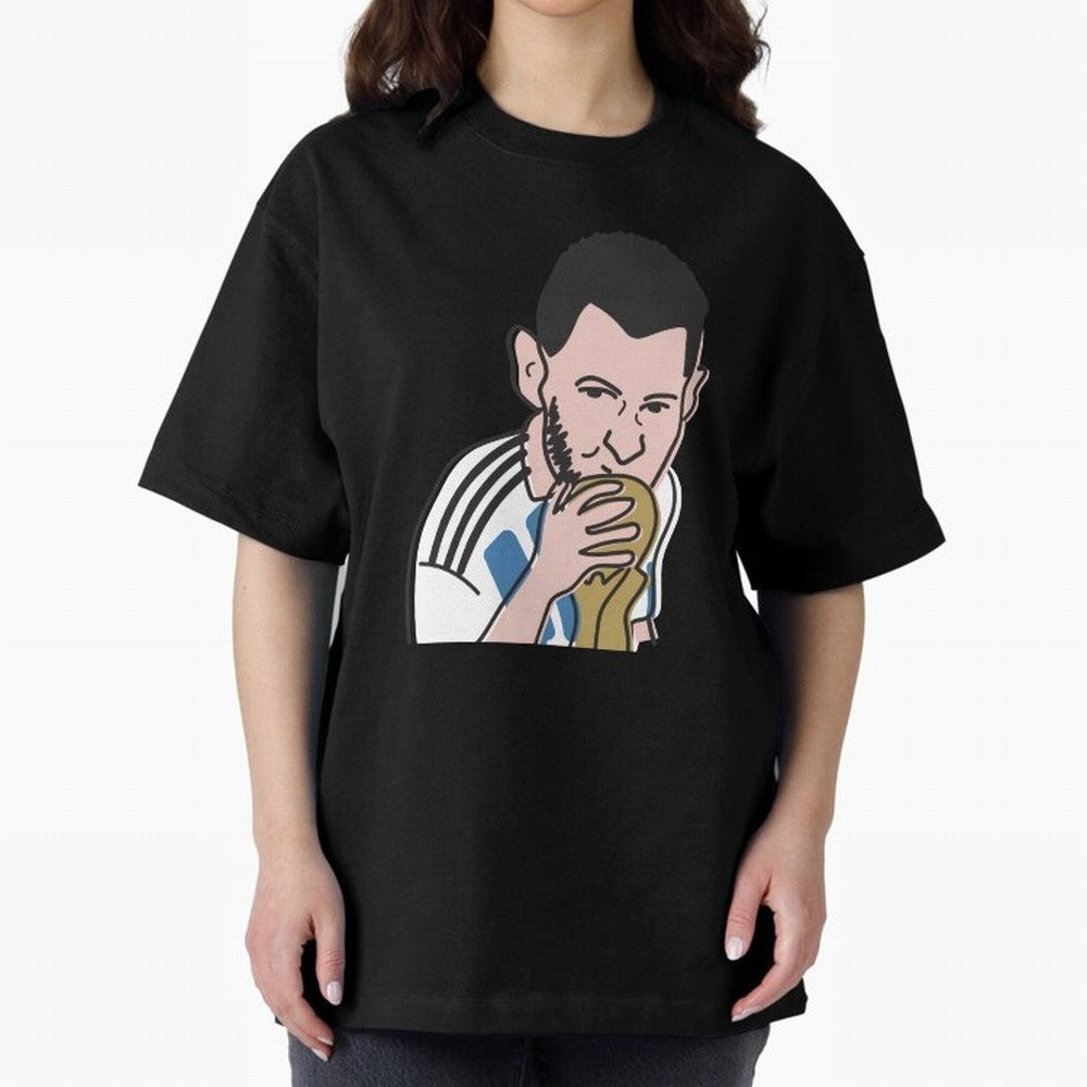 Lionel Messi in Weirdtual Reality Oversized T-Shirt Share FIFA World Cup 2026 for Fans of Neymar and England, Bringing Global Supporter Spirit, Legendary Goals, National Colors and Tournament Celebration; Great for Supporters Who Love Legendary