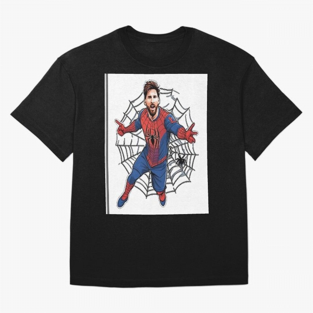 Lionel Messi Spider Oversized T-Shirt Celebrate the Magic of the FIFA World Cup 2026 Journey through Messi and Cristiano Ronaldo Highlights, Portugal Pride, Football Passion, Legendary Performances, Festival Vibes and Supporter Community; Perfect