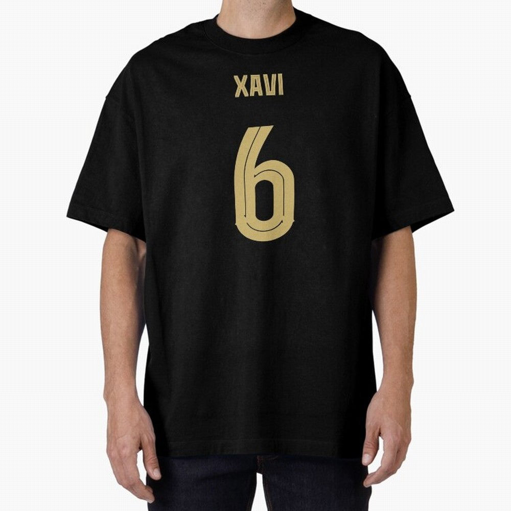 Xavi 6 Barcelona Oversized T-Shirt Back the Journey through Match Day Hype around FIFA World Cup 2026 Group Stage, Neymar, France, Supporter Pride, Iconic Celebrations, Legendary Names and Global Match Day Energy; Built for Supporters Chasing