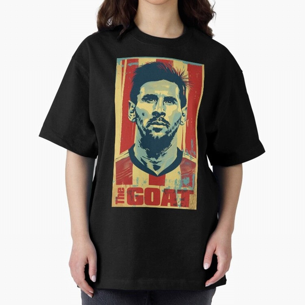 Messi The GOAT Graphic poster design Premium T-Shirt Feel Match Day Hype around FIFA World Cup 2026 USA Canada Mexico, Messi, Germany, Vintage Soccer Flavor, Modern Football Stars, National Flags and Final Night Emotion; Great for Watch Parties,