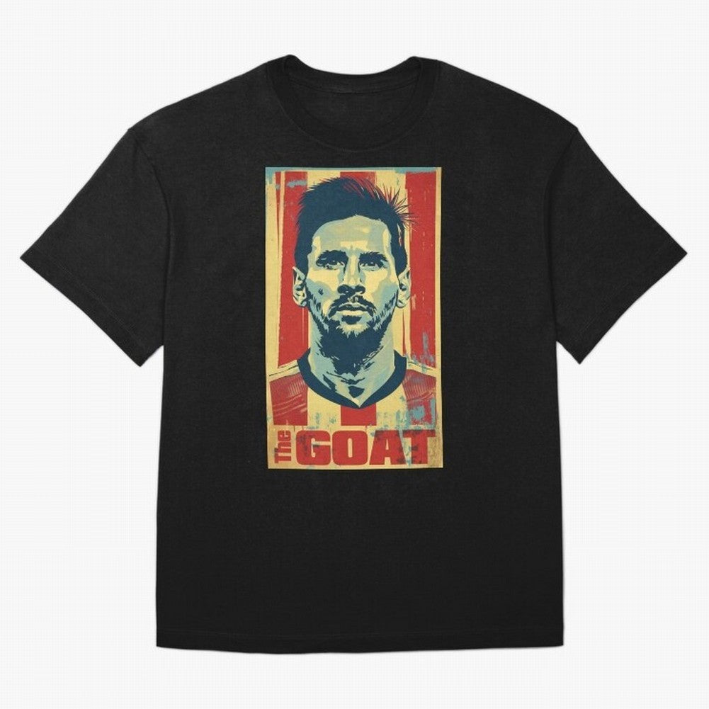Messi The GOAT Graphic poster design Premium T-Shirt Feel Match Day Hype around FIFA World Cup 2026 USA Canada Mexico, Messi, Germany, Vintage Soccer Flavor, Modern Football Stars, National Flags and Final Night Emotion; Great for Watch Parties,