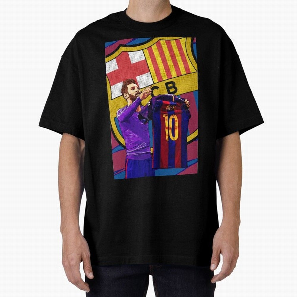 Messi Goat in FC Barcelna Premium T-Shirt Fuel Your Fan Pride for FIFA World Cup 2026 Group Stage Connected to Cristiano Ronaldo, Haaland and CR7, England Energy, Goal Celebration Energy, Supporter Heritage, Football Icons and Worldwide Tournament