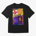 Messi Goat in FC Barcelna Premium T-Shirt Fuel Your Fan Pride for FIFA World Cup 2026 Group Stage Connected to Cristiano Ronaldo, Haaland and CR7, England Energy, Goal Celebration Energy, Supporter Heritage, Football Icons and Worldwide Tournament