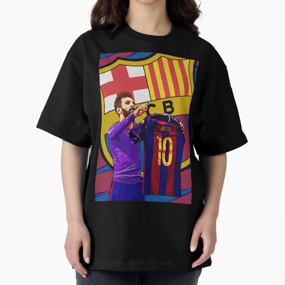 Messi Goat in FC Barcelna Premium T-Shirt Fuel Your Fan Pride for FIFA World Cup 2026 Group Stage Connected to Cristiano Ronaldo, Haaland and CR7, England Energy, Goal Celebration Energy, Supporter Heritage, Football Icons and Worldwide Tournament