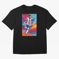 Messi in action Graphic poster design Premium T-Shirt Share the Excitement of FIFA World Cup 2026 for Fans of Messi, Neymar and Mbappe and Portugal, Bringing Goal Celebration Energy, Supporter Heritage, Football Icons and Worldwide Tournament Joy;