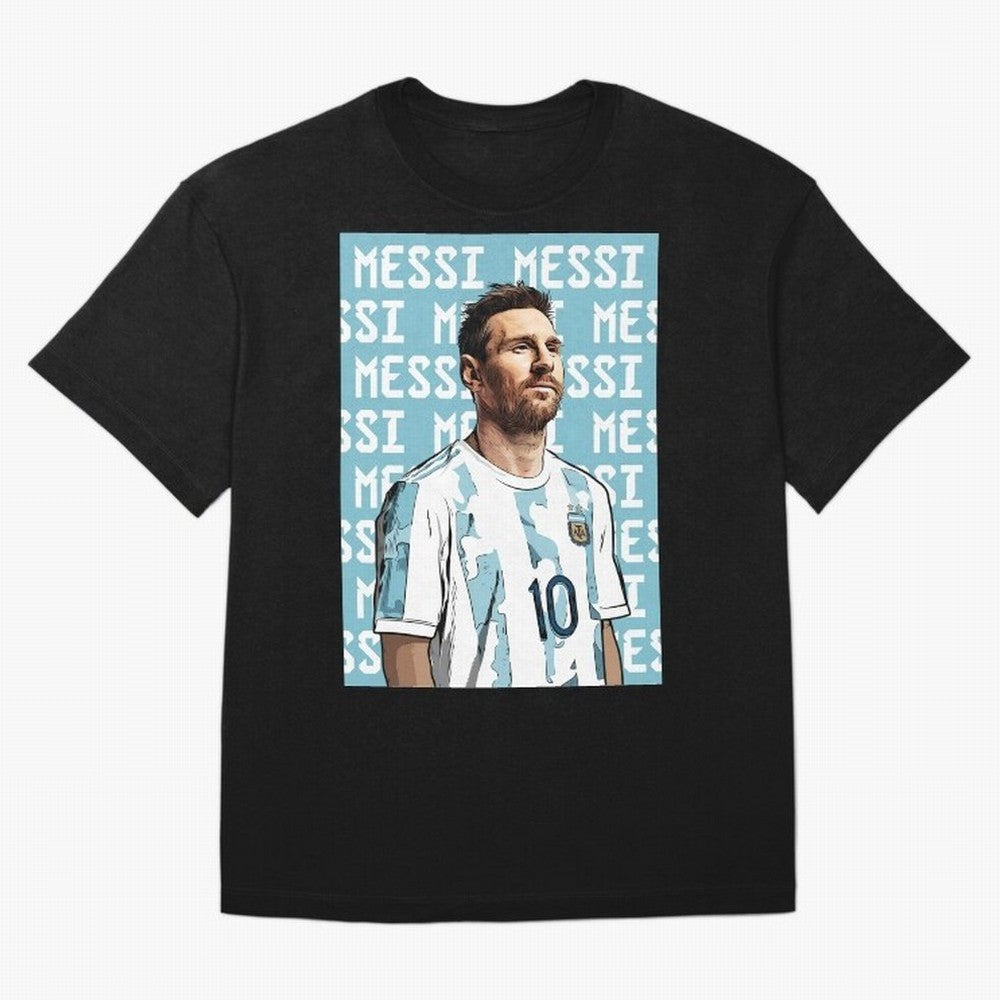 Lionel Messi Premium T-Shirt Carry the Colors and Pride of FIFA World Cup 2026 Filled with Messi, Neymar and Mbappe, Portugal, Spain and Germany Energy, Championship Spirit, Famous Goals, Roaring Crowds and International Football Unity; Perfect for
