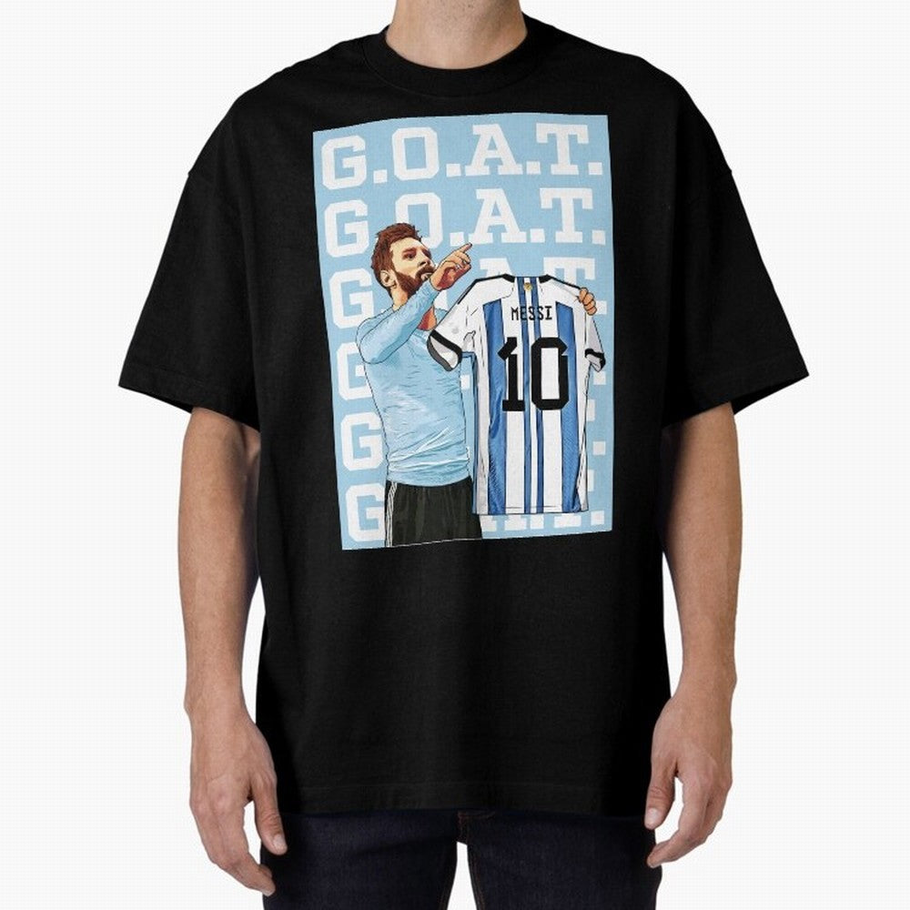 Lionel Messi Goat Premium T-Shirt Join Supporters Worldwide for the FIFA World Cup 2026 Group Stage Journey through Messi and Cristiano Ronaldo Highlights, Argentina and Brazil Pride, Supporter Pride, Iconic Celebrations, Legendary Names and Global
