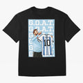 Lionel Messi Goat Premium T-Shirt Join Supporters Worldwide for the FIFA World Cup 2026 Group Stage Journey through Messi and Cristiano Ronaldo Highlights, Argentina and Brazil Pride, Supporter Pride, Iconic Celebrations, Legendary Names and Global