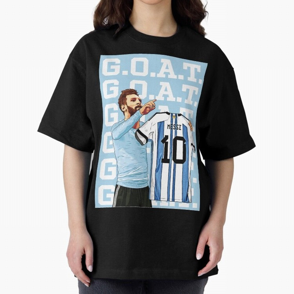 Lionel Messi Goat Premium T-Shirt Join Supporters Worldwide for the FIFA World Cup 2026 Group Stage Journey through Messi and Cristiano Ronaldo Highlights, Argentina and Brazil Pride, Supporter Pride, Iconic Celebrations, Legendary Names and Global