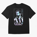 Lionel Messi Holographic Style Portrait art illustration Premium T-Shirt Celebrate Rivalries and Pride in Match Day Hype around FIFA World Cup 2026, Haaland, Portugal, Spain and Germany, Tournament Hype, Historic Matchups, Family Viewing Parties