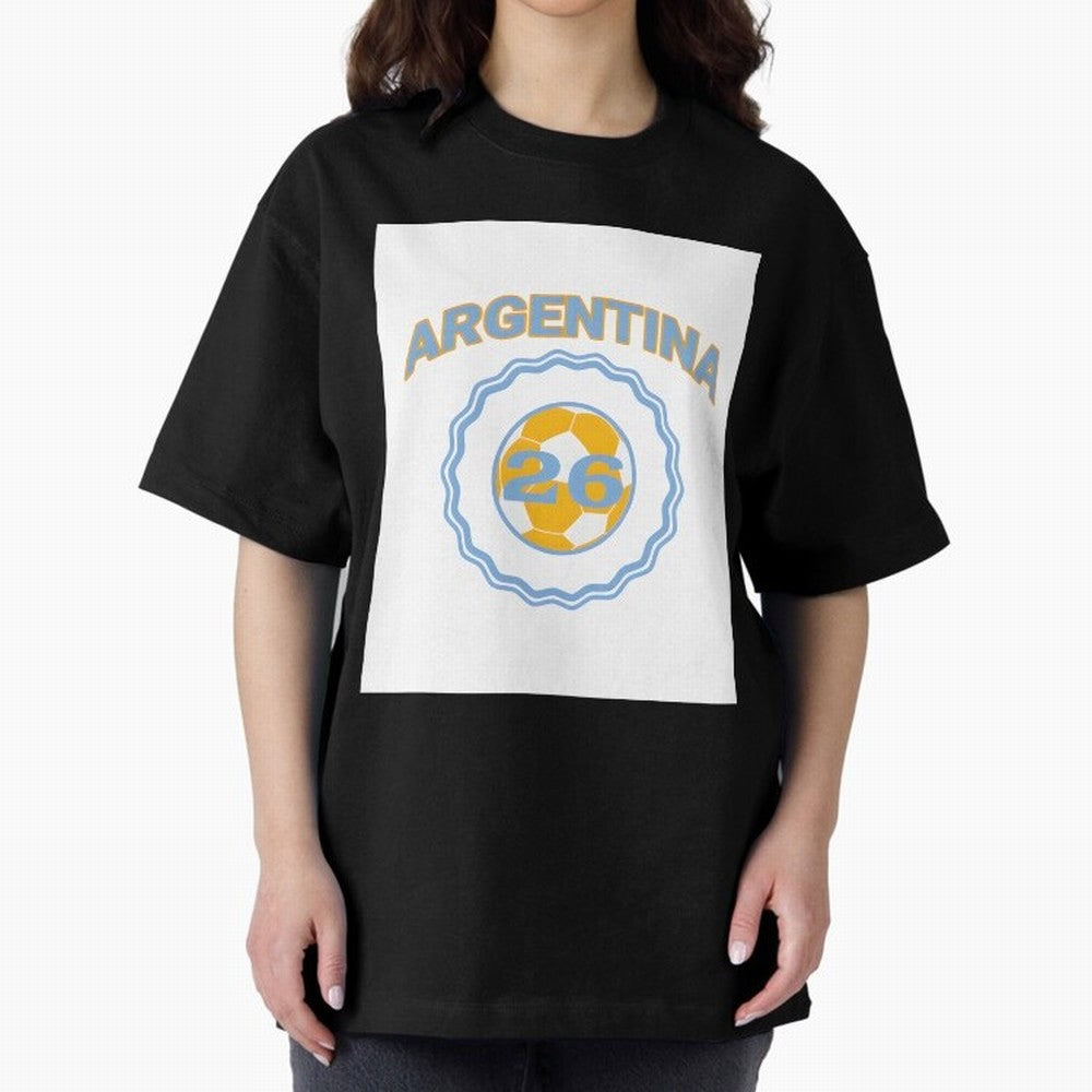 Argentina 2026 world cup soccer badge Premium T-Shirt Celebrate Global Passion for Match Day Hype around FIFA World Cup 2026 Group Stage, Messi, Neymar and Mbappe, Netherlands, Championship Spirit, Famous Goals, Roaring Crowds and International