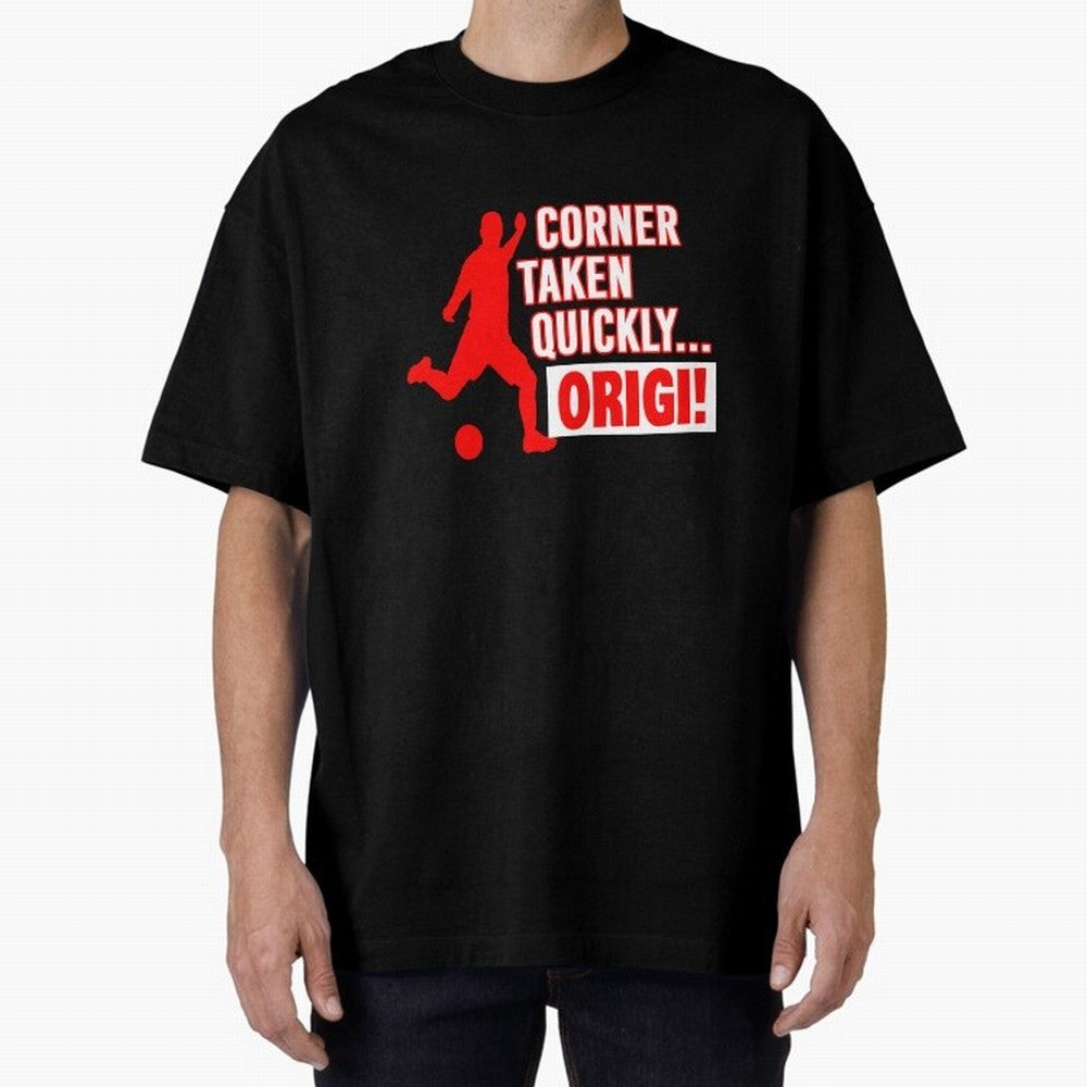 Corner Taken Quickly Origi (Red) Essential T-Shirt Bring International Match Energy to Global Football Passion for FIFA World Cup 2026 Group Stage, Highlighting Haaland, Argentina and Brazil, Match Day Excitement, Supporter Culture, Golden Goals