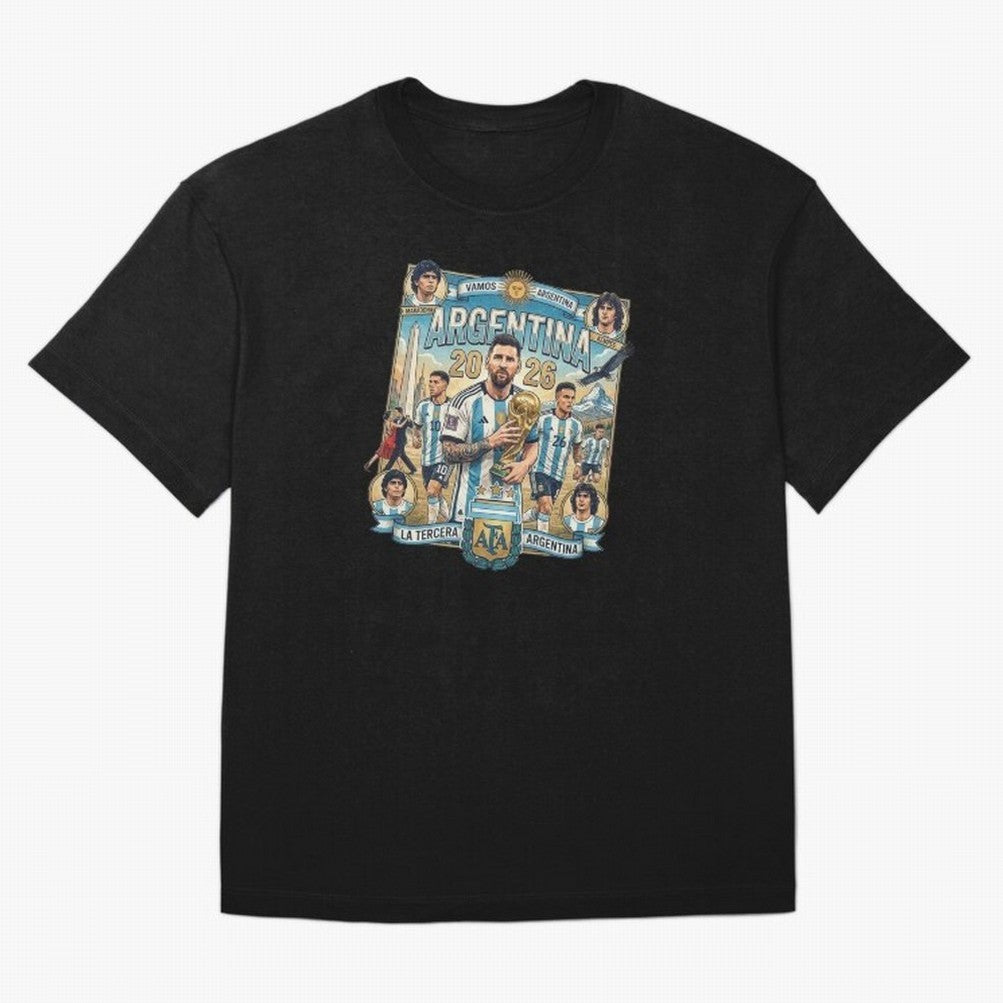 Argentina 2026 ¨C Copa Mundial Spirit Classic T-Shirt Celebrate Global Passion for the FIFA World Cup 2026 USA Canada Mexico Journey through Mbappe Highlights, Brazil, Portugal and Argentina Pride, Classic Soccer Heritage, Championship Pressure,