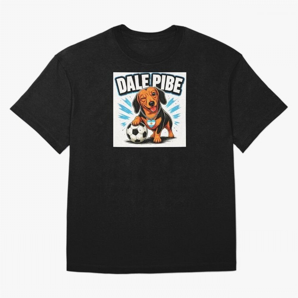 Argentine Soccer Dachshund - Dale Pibe Classic T-Shirt Experience the Global Stage of FIFA World Cup 2026 Spirit, Highlighting Portugal, Spain and Germany, Messi, Game Day Rituals, Football Legends, Country Pride and the Road to the Final; Made for