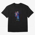 Messi Iconic Celebration Pixel Classic T-Shirt Represent the Passion of Match Day Hype around FIFA World Cup 2026, Mbappe and Neymar, France and Portugal, Stadium Memories, Football Loyalty, International Chants and Championship Tradition; Ideal