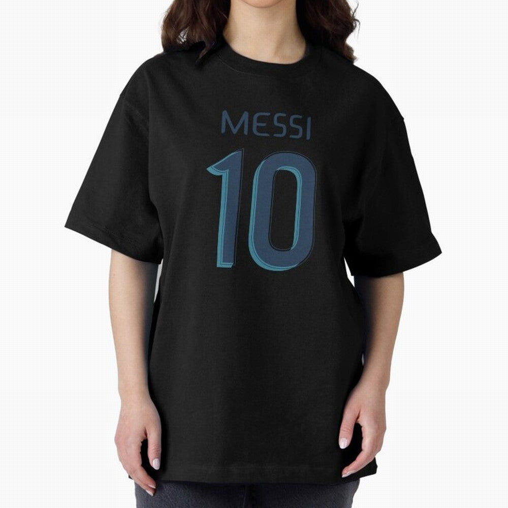 Messi 10 Oversized T-Shirt Unlock Match Day Hype around FIFA World Cup 2026 USA Canada Mexico, Mbappe and Neymar, France, Match Day Excitement, Supporter Culture, Golden Goals and Global Football Passion; Built for Supporters Chasing Trophy Dreams,