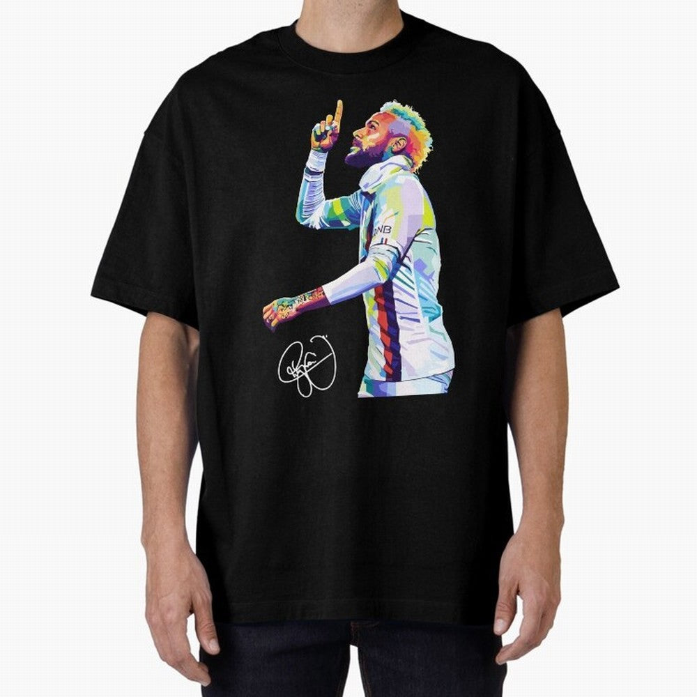 Neymar Jr Football Wpap Pop Art Classic T-Shirt Celebrate Global Passion for FIFA World Cup 2026 Centered on Messi and Cristiano Ronaldo, Spain Energy, Worldwide Fan Energy, Dramatic Goals, Stadium Lights and Championship Celebrations; Ideal for
