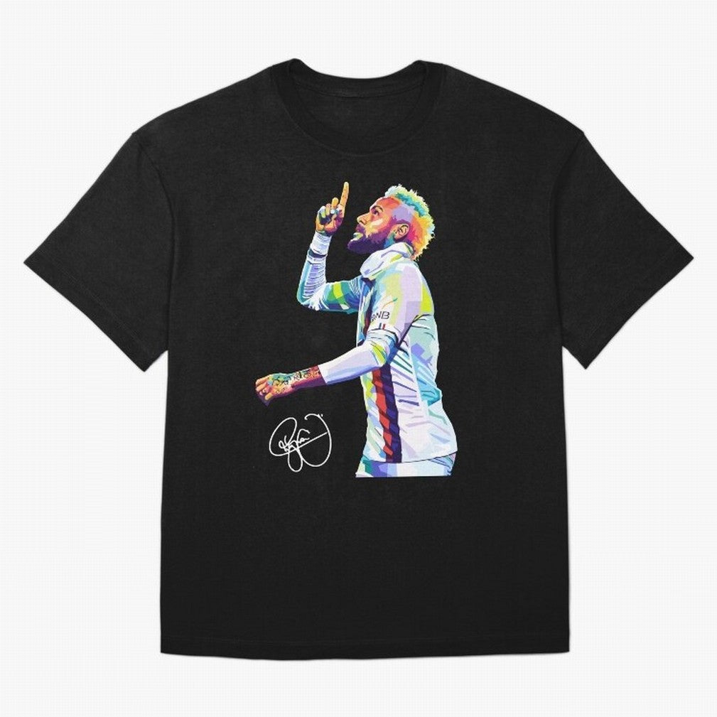 Neymar Jr Football Wpap Pop Art Classic T-Shirt Celebrate Global Passion for FIFA World Cup 2026 Centered on Messi and Cristiano Ronaldo, Spain Energy, Worldwide Fan Energy, Dramatic Goals, Stadium Lights and Championship Celebrations; Ideal for