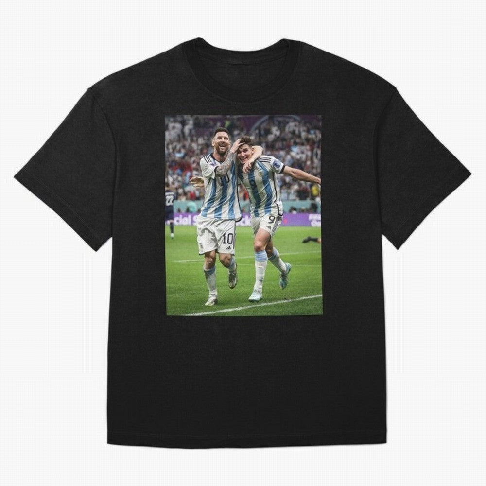 Messi x Alvarez Semifinal Classic T-Shirt Feel the Heartbeat of Match Day Hype around FIFA World Cup 2026 Group Stage, Haaland, France, Tournament Hype, Historic Matchups, Family Viewing Parties and Global Sports Pride; Made for Collectors Who