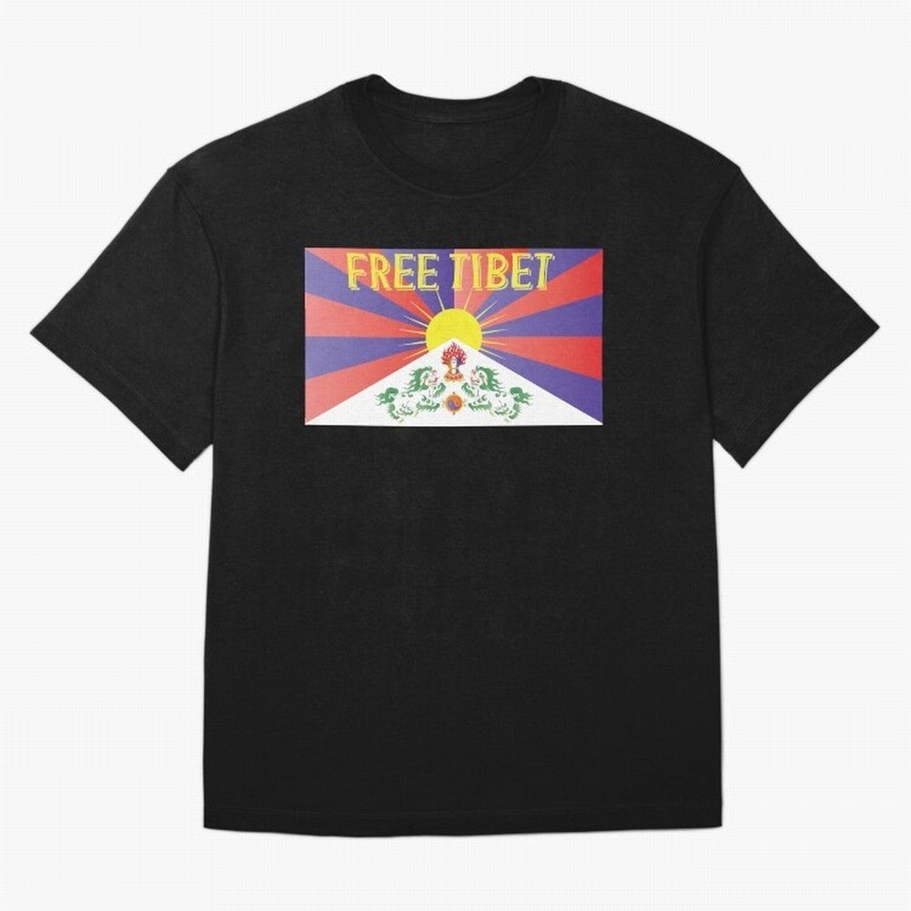 Free Tibet Movement Oversized T-Shirt Embrace FIFA World Cup 2026 USA Canada Mexico Spirit, Driven by Portugal, Spain and Germany, Haaland and Mbappe, Fan Favorite Moments, National Team Passion, Big Match Drama and Soccer History; Made for Die
