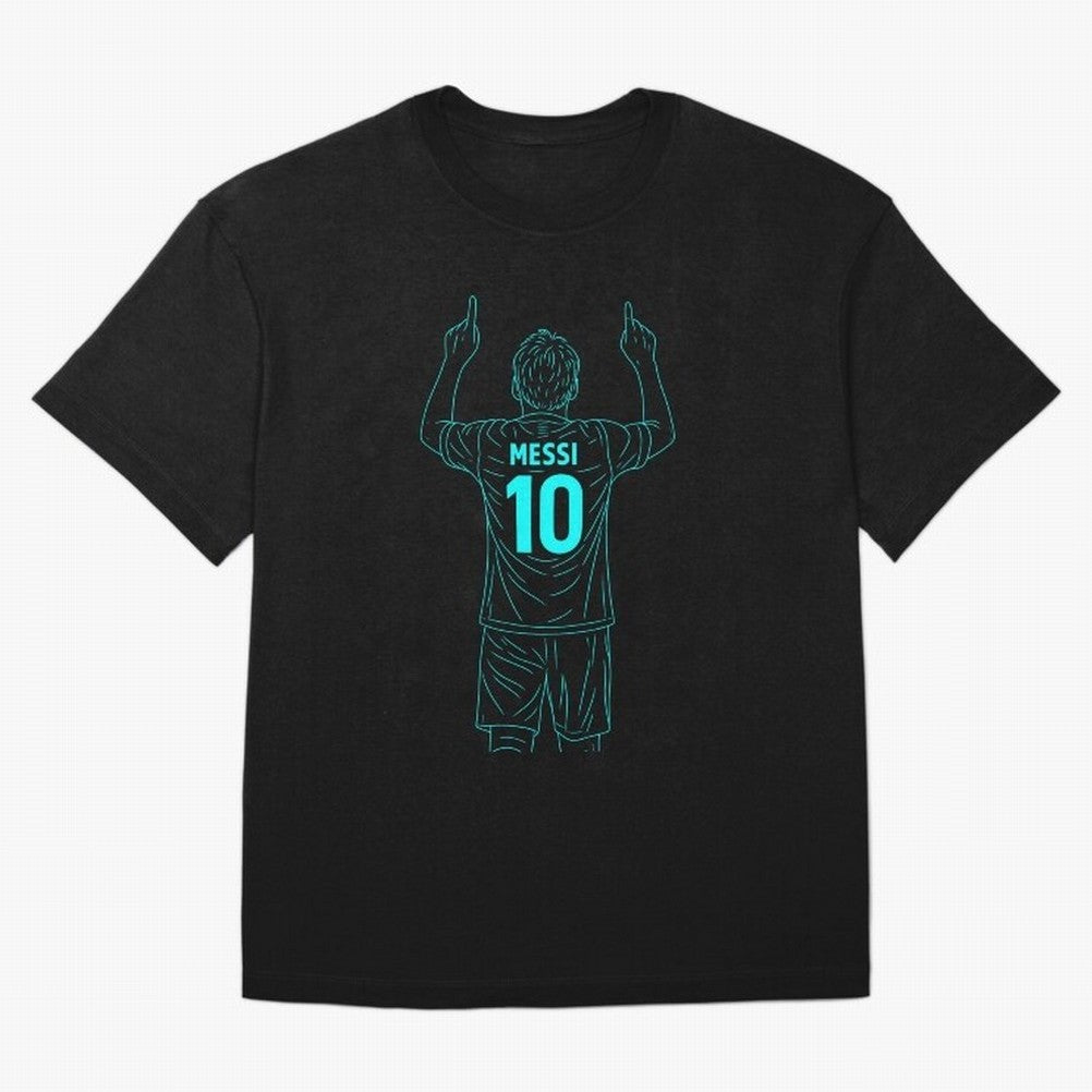 Messi Iconic Celebration Oversized T-Shirt Join Supporters Worldwide for Match Day Hype around FIFA World Cup 2026 USA Canada Mexico, Mbappe, Argentina and Brazil, Classic Soccer Heritage, Championship Pressure, Fan Loyalty and International Pride;