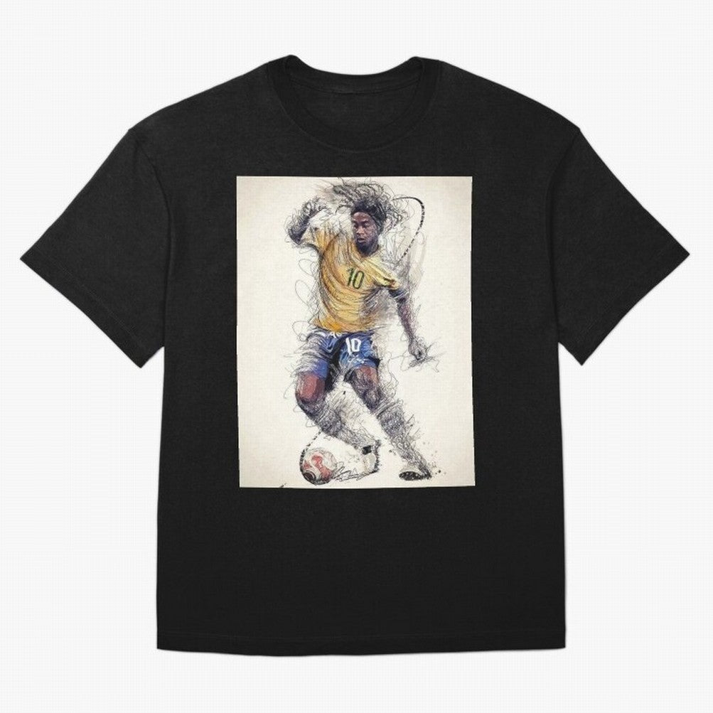 Ronaldinho Classic T-Shirt Bring World Football Passion into Global Football Passion for FIFA World Cup 2026 USA Canada Mexico, Centered on Mbappe, France and Portugal, Football Passion, Legendary Performances, Festival Vibes and Supporter