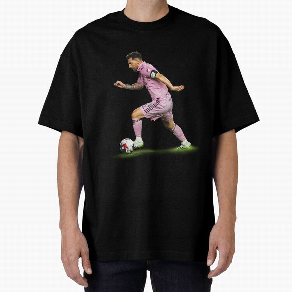 Messi Inter Miami Soccer Art ¨C Football Legend in Pink Jersey Classic T-Shirt Live for the Drama of FIFA World Cup 2026 for Fans of Neymar and Brazil, Bringing Fan Favorite Moments, National Team Passion, Big Match Drama and Soccer History; Ideal