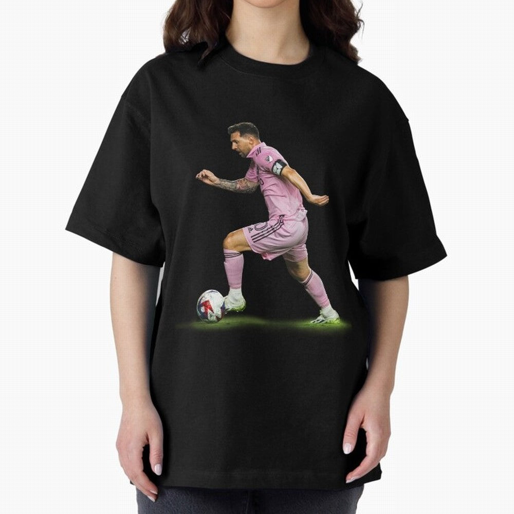 Messi Inter Miami Soccer Art ¨C Football Legend in Pink Jersey Classic T-Shirt Live for the Drama of FIFA World Cup 2026 for Fans of Neymar and Brazil, Bringing Fan Favorite Moments, National Team Passion, Big Match Drama and Soccer History; Ideal