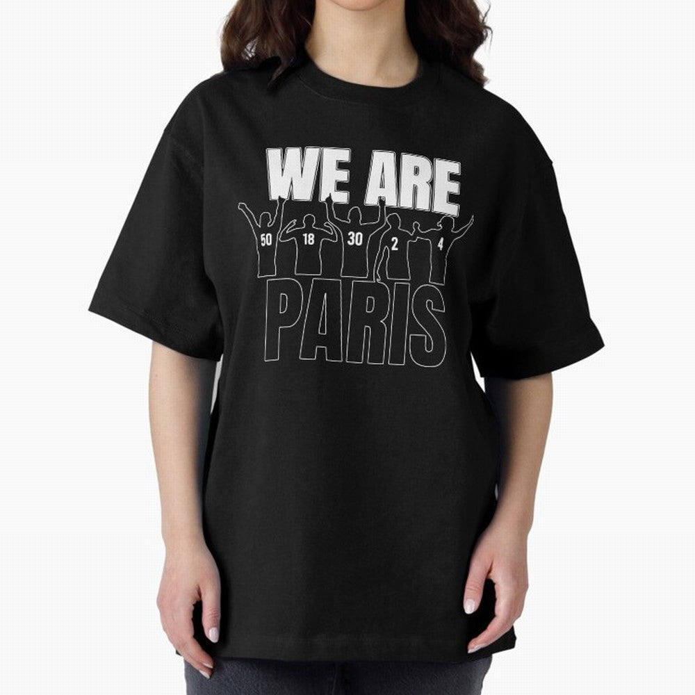 We are Paris Oversized T-Shirt Experience the Global Stage of FIFA World Cup 2026 USA Canada Mexico for Fans of Messi, Neymar and Mbappe and France and Portugal, Bringing Stadium Chants, National Pride, Trophy Dreams and Unforgettable Football