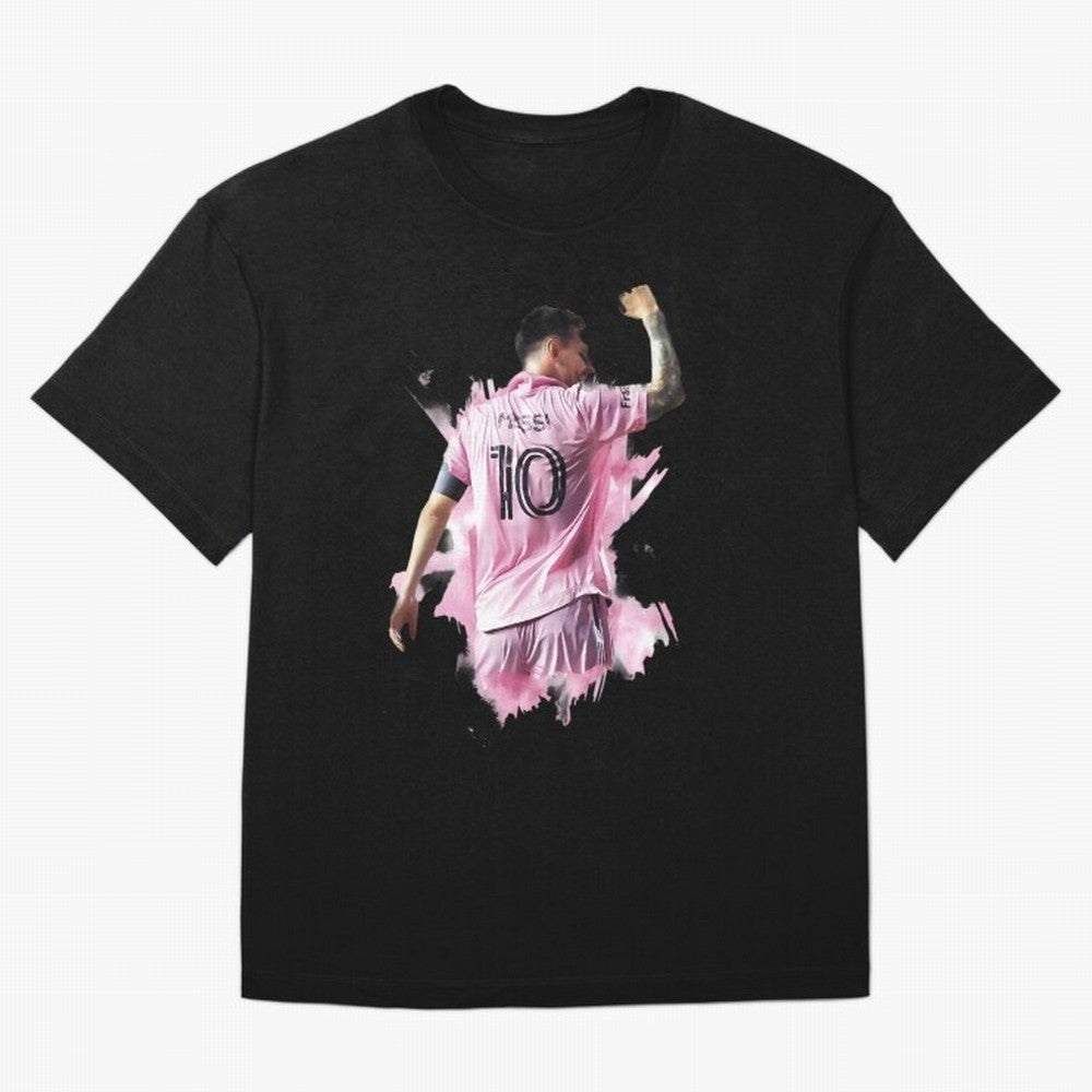 Messi Inter Miami Celebration Art ¨C Football Legend in Pink Jersey Classic T-Shirt Enjoy the FIFA World Cup 2026 Group Stage Journey through Neymar, Haaland and Cristiano Ronaldo Highlights, Spain Pride, Tournament Hype, Historic Matchups, Family
