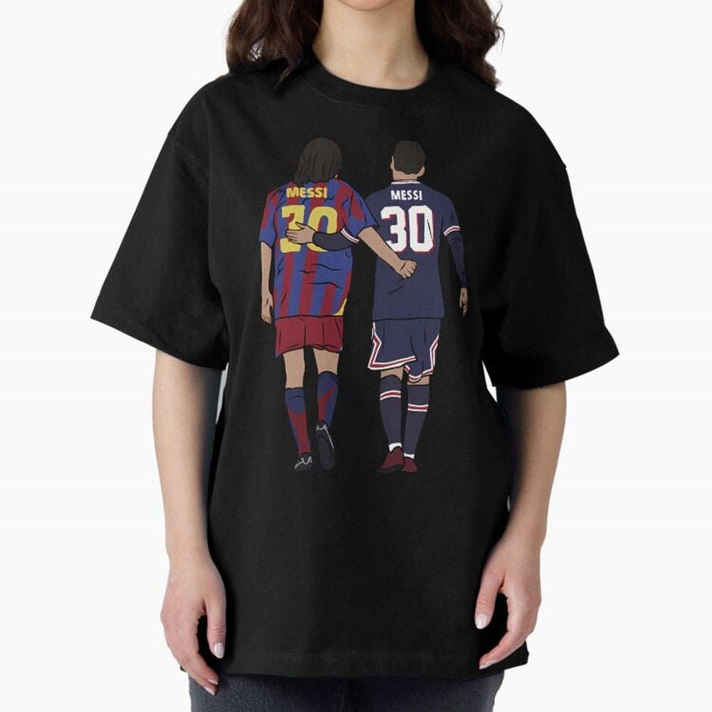 Young Messi and Old Messi Essential T-Shirt Support the Legends of Match Day Hype around FIFA World Cup 2026 USA Canada Mexico, Haaland and Mbappe, England, Soccer Culture, Superstar Moments, National Team Dreams and Competitive Fire; Ideal for