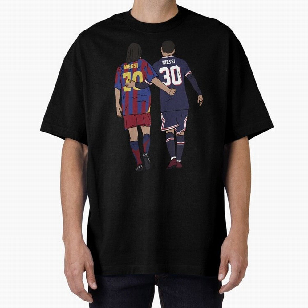 Young Messi and Old Messi Essential T-Shirt Support the Legends of Match Day Hype around FIFA World Cup 2026 USA Canada Mexico, Haaland and Mbappe, England, Soccer Culture, Superstar Moments, National Team Dreams and Competitive Fire; Ideal for