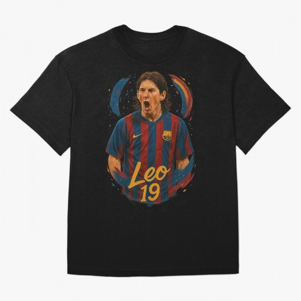 Young Messi Barcelona Art ¨C Rising Legend in Number 19 Tribute	 Classic T-Shirt Bring Champion Energy into FIFA World Cup 2026 Group Stage Spirit, Centered on Netherlands, Mbappe, Classic Soccer Heritage, Championship Pressure, Fan Loyalty and