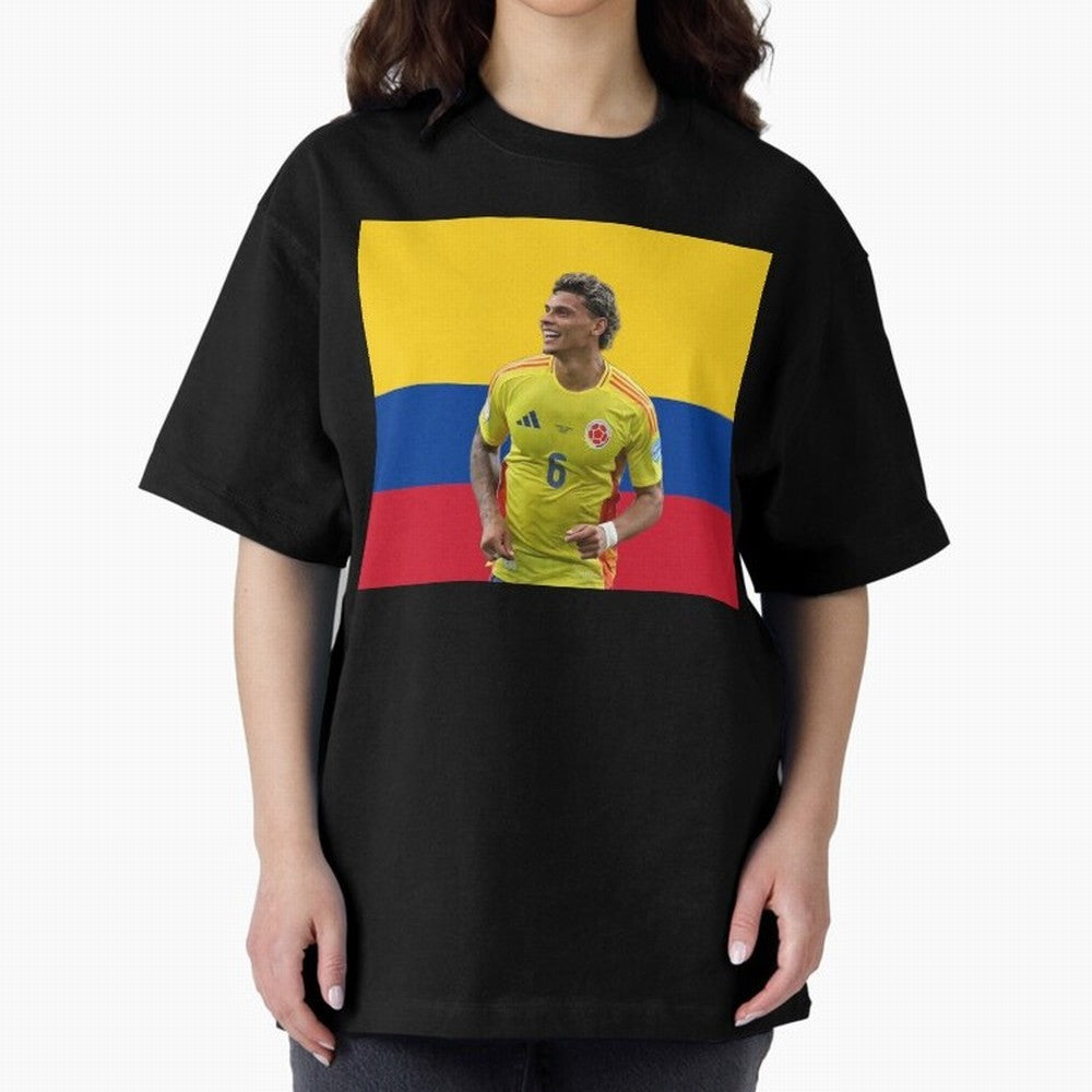 Richard Rios Colombian Flag Oversized T-Shirt Stand Out with Spirit from FIFA World Cup 2026 USA Canada Mexico Centered on Haaland, Brazil, Portugal and Argentina Energy, Stadium Chants, National Pride, Trophy Dreams and Unforgettable Football