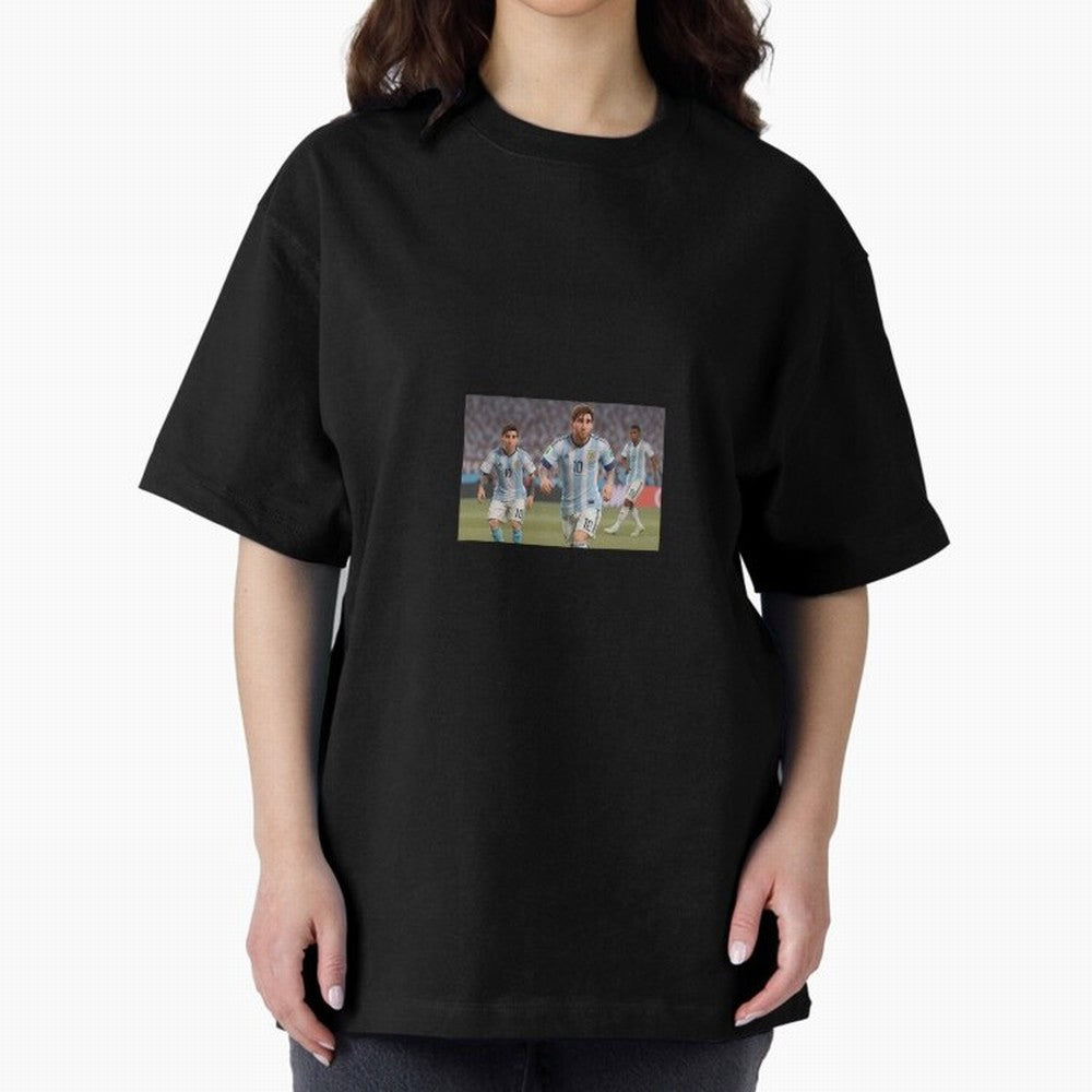 Messi Oversized T-Shirt Follow the Final Road of FIFA World Cup 2026 for Fans of CR7 and France and Portugal, Bringing Tournament Hype, Historic Matchups, Family Viewing Parties and Global Sports Pride; Ideal for Fans Who Follow Messi, Cristiano