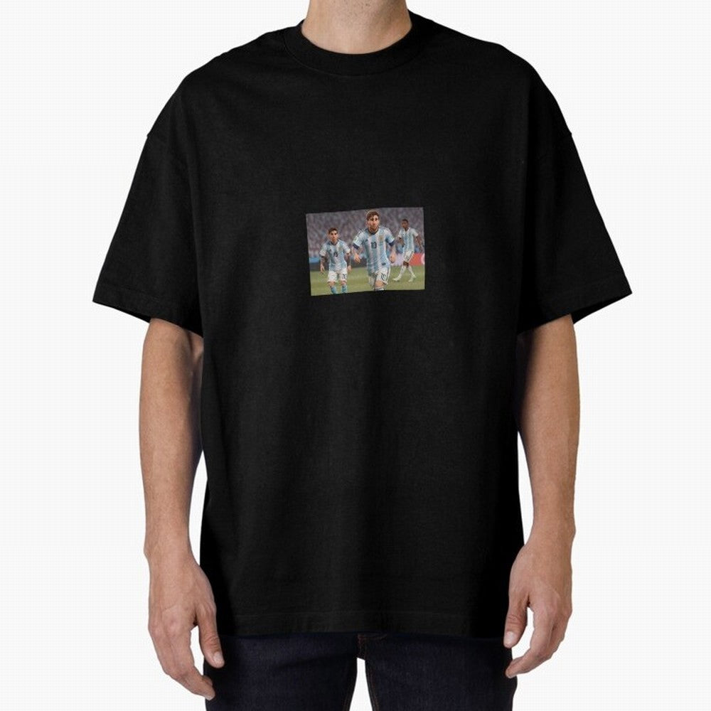 Messi Oversized T-Shirt Follow the Final Road of FIFA World Cup 2026 for Fans of CR7 and France and Portugal, Bringing Tournament Hype, Historic Matchups, Family Viewing Parties and Global Sports Pride; Ideal for Fans Who Follow Messi, Cristiano