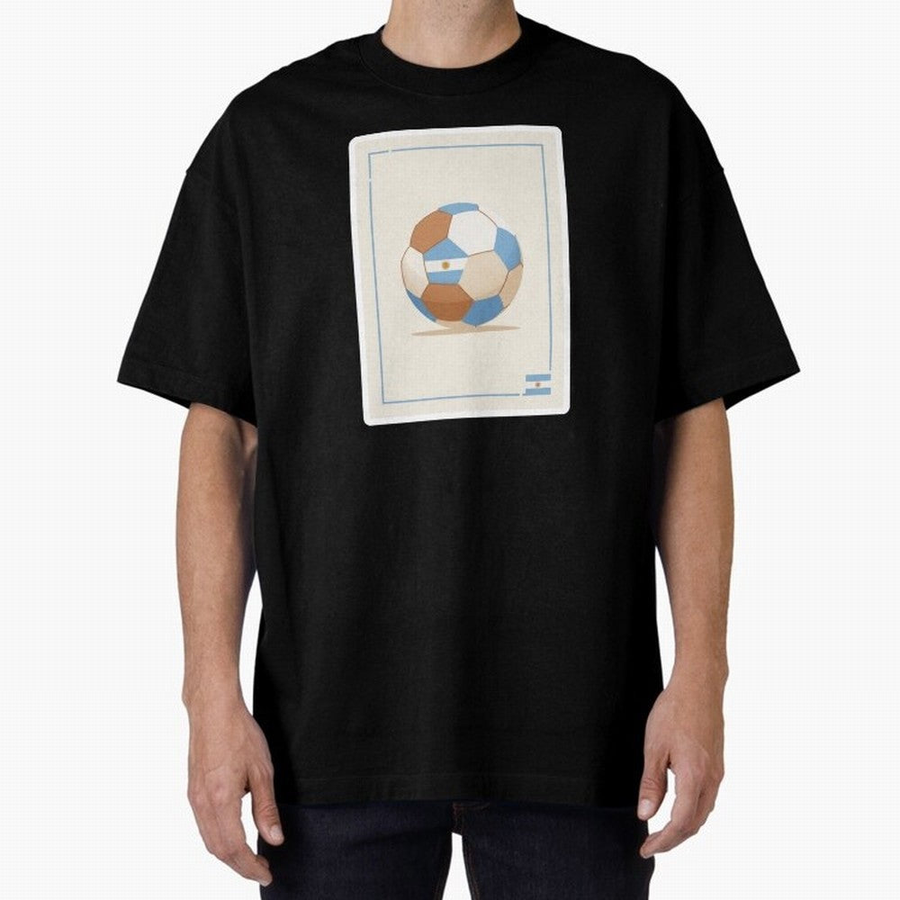 Football stamp sticker || Buenos Aires Vibes Classic T-Shirt Bring Retro Soccer Energy to Global Football Passion for FIFA World Cup 2026 Group Stage, Driven by Messi and Cristiano Ronaldo, Argentina, France and Brazil, Goal Celebration Energy,