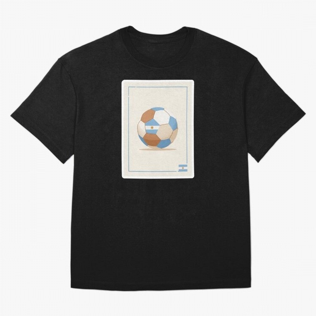 Football stamp sticker || Buenos Aires Vibes Classic T-Shirt Bring Retro Soccer Energy to Global Football Passion for FIFA World Cup 2026 Group Stage, Driven by Messi and Cristiano Ronaldo, Argentina, France and Brazil, Goal Celebration Energy,