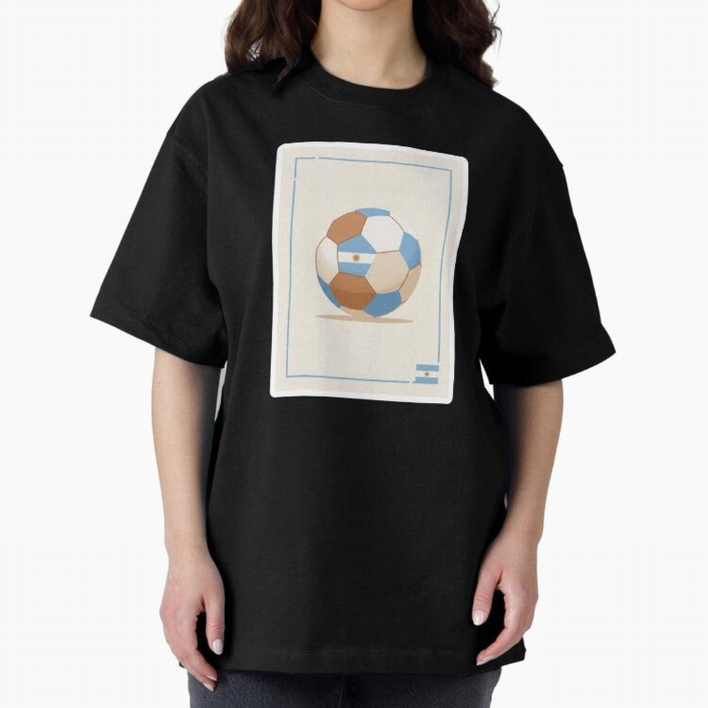 Football stamp sticker || Buenos Aires Vibes Classic T-Shirt Bring Retro Soccer Energy to Global Football Passion for FIFA World Cup 2026 Group Stage, Driven by Messi and Cristiano Ronaldo, Argentina, France and Brazil, Goal Celebration Energy,