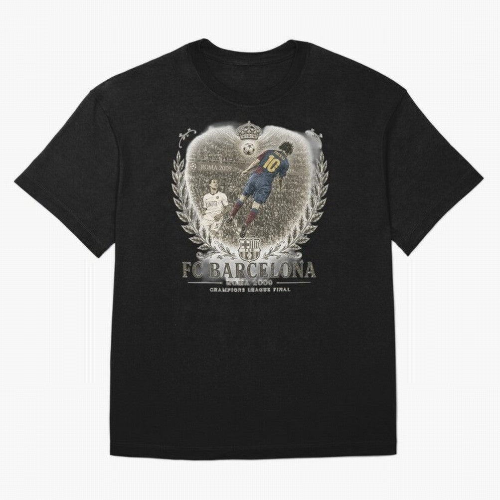 FC Barcelona Rome 2009 Champions League Final Vintage Oversized T-Shirt Follow the Final Road of the FIFA World Cup 2026 Group Stage Journey through Mbappe Highlights, Spain and Netherlands Pride, Championship Spirit, Famous Goals, Roaring Crowds