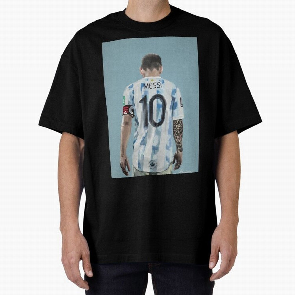 Portrait painting of Lionel Messi of Inter Miami and Argentina Classic T-Shirt Show Passion for the Stars of FIFA World Cup 2026 Spirit, Celebrating Argentina, Mbappe, Stadium Memories, Football Loyalty, International Chants and Championship