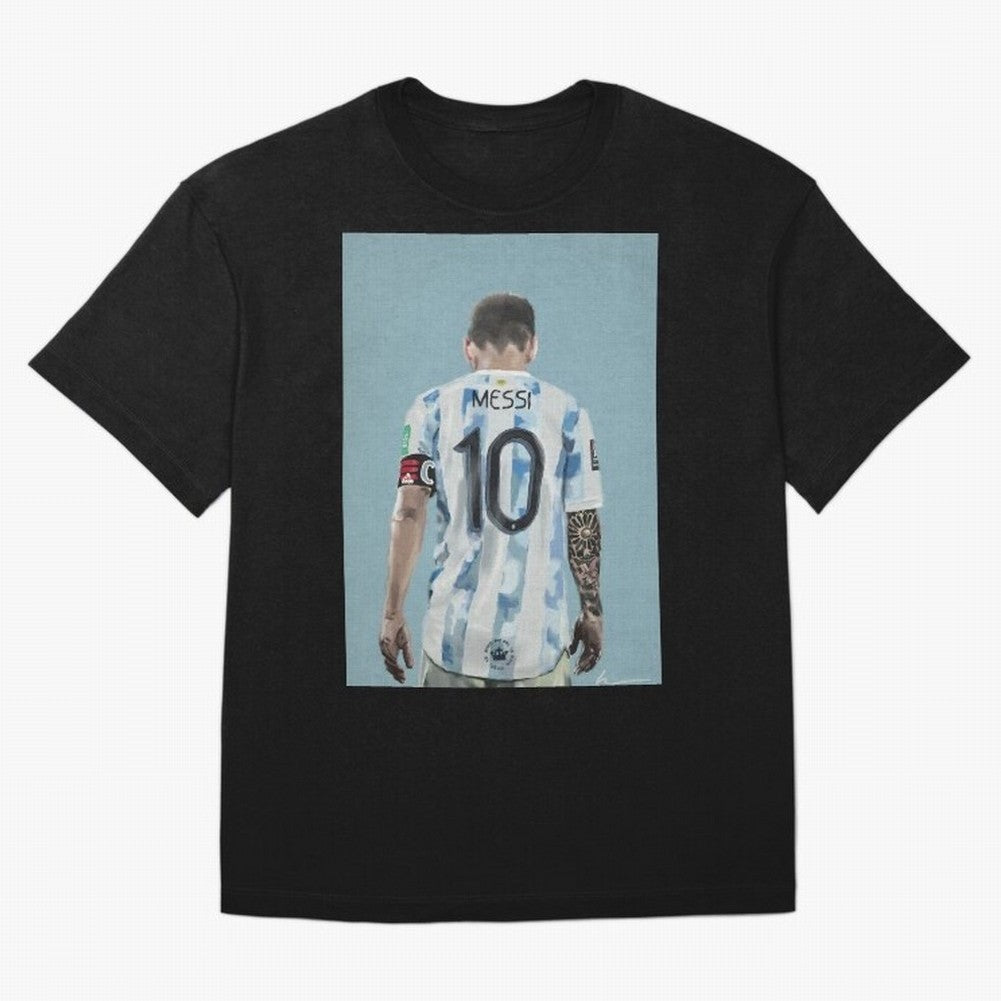 Portrait painting of Lionel Messi of Inter Miami and Argentina Classic T-Shirt Show Passion for the Stars of FIFA World Cup 2026 Spirit, Celebrating Argentina, Mbappe, Stadium Memories, Football Loyalty, International Chants and Championship