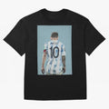 Portrait painting of Lionel Messi of Inter Miami and Argentina Classic T-Shirt Show Passion for the Stars of FIFA World Cup 2026 Spirit, Celebrating Argentina, Mbappe, Stadium Memories, Football Loyalty, International Chants and Championship