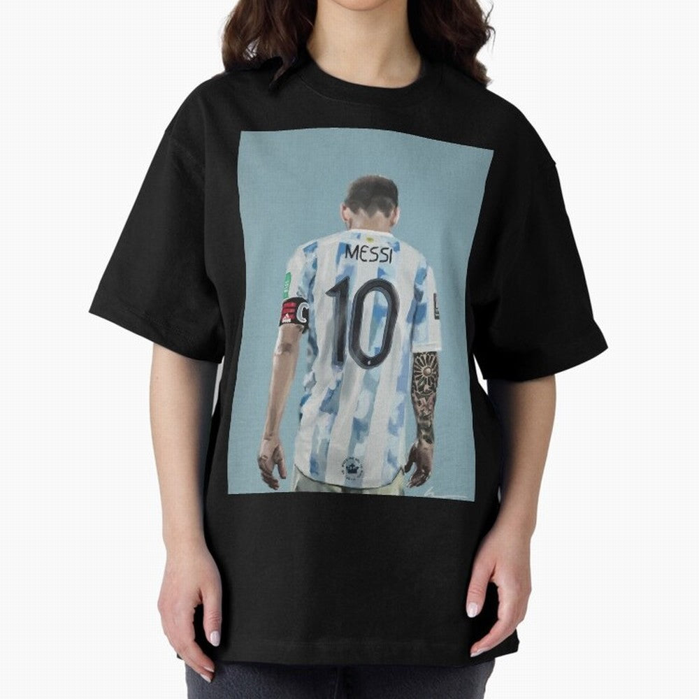 Portrait painting of Lionel Messi of Inter Miami and Argentina Classic T-Shirt Show Passion for the Stars of FIFA World Cup 2026 Spirit, Celebrating Argentina, Mbappe, Stadium Memories, Football Loyalty, International Chants and Championship