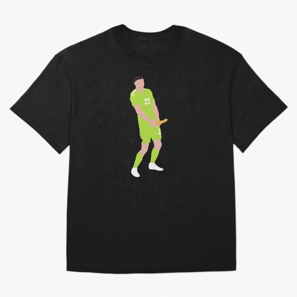 Emiliano Martinez celebration Classic T-Shirt Honor the Beautiful Game during Global Football Passion for FIFA World Cup 2026 Group Stage, Built around CR7, Portugal, Spain and Germany, Championship Spirit, Famous Goals, Roaring Crowds and