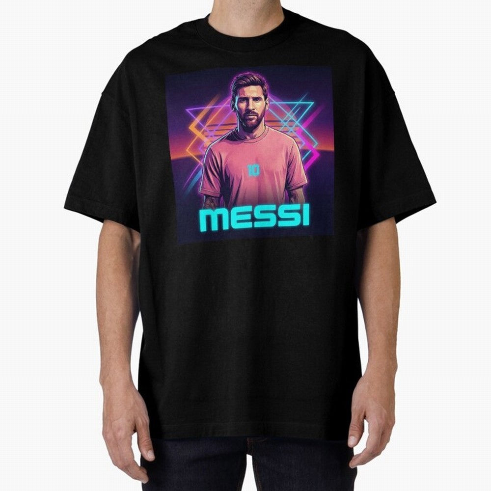 Inter Miami? Football Legend Messi Cyberpunk Retro Futurist Design (Version 5) Classic T-Shirt Celebrate Rivalries and Pride in the FIFA World Cup 2026 Journey through Messi, Neymar and Mbappe Highlights, Germany Pride, Vintage Soccer Flavor,