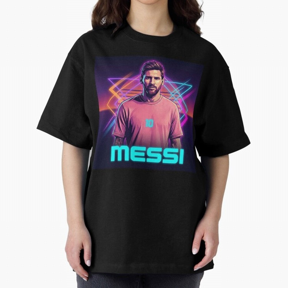 Inter Miami? Football Legend Messi Cyberpunk Retro Futurist Design (Version 5) Classic T-Shirt Celebrate Rivalries and Pride in the FIFA World Cup 2026 Journey through Messi, Neymar and Mbappe Highlights, Germany Pride, Vintage Soccer Flavor,
