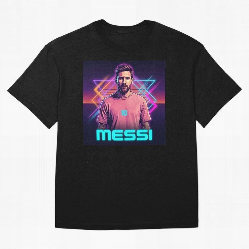 Inter Miami? Football Legend Messi Cyberpunk Retro Futurist Design (Version 5) Classic T-Shirt Celebrate Rivalries and Pride in the FIFA World Cup 2026 Journey through Messi, Neymar and Mbappe Highlights, Germany Pride, Vintage Soccer Flavor,